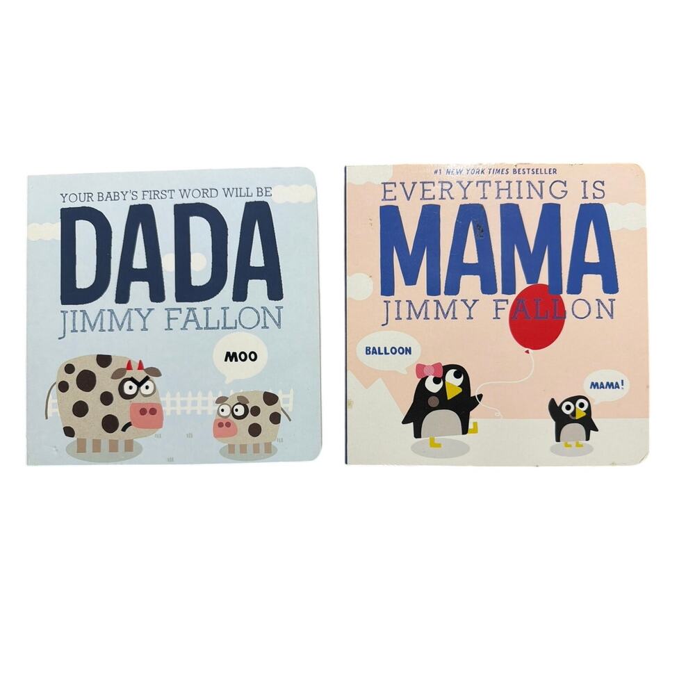 Lot of 2 Baby Board Books - Jimmy Fallon - Everything is MAMA - First Word DADA